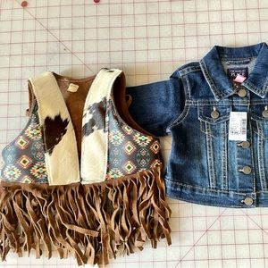 Leather baby vest